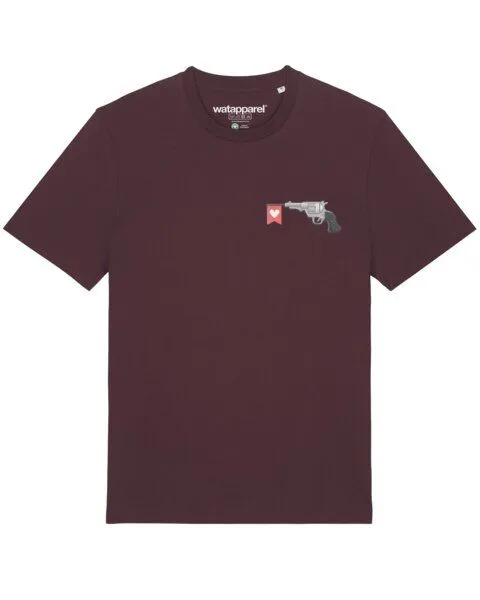 watapparel watapparel T-Shirt Unisex Make love not war, Red brown, – Produktbild 1 von 3