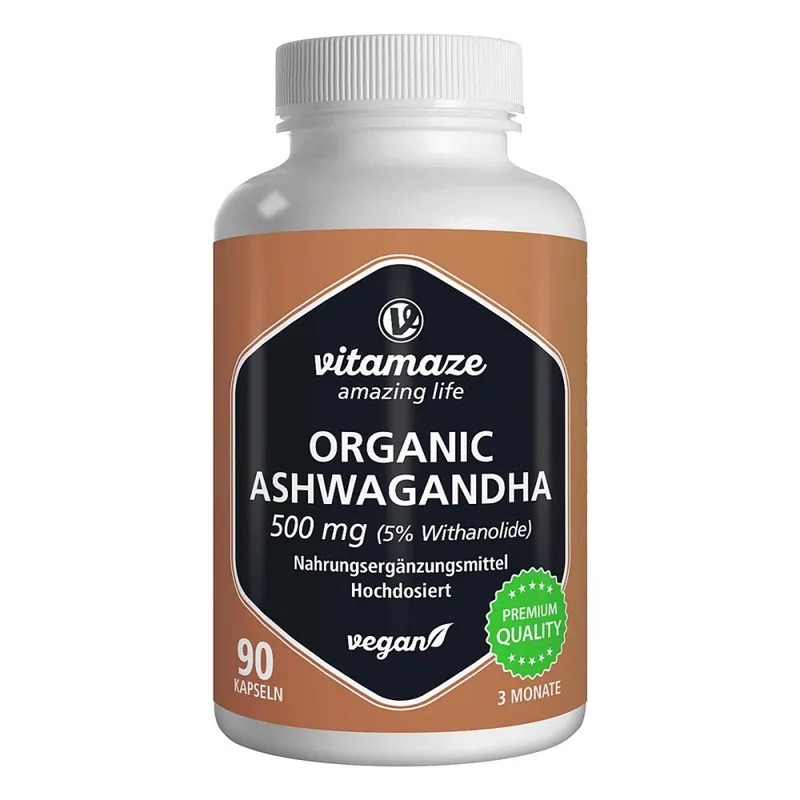 vitamaze Ashwagandha Extrakt 500 mg Kapseln Vegan – Produktbild 1 von 1