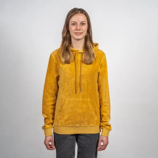 LANGBRETT LANGBRETT frottee hoodie | unisex, Curry (gelb), – Produktbild 2 von 3