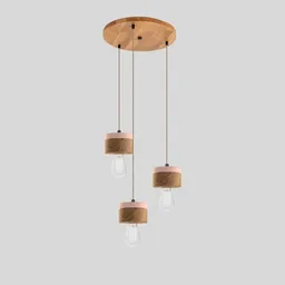 ALMUT von Wildheim ALMUT von Wildheim 3er Pendelleuchte im skandinavischen Design aus Eichenholz – Produktbild 1 von 1