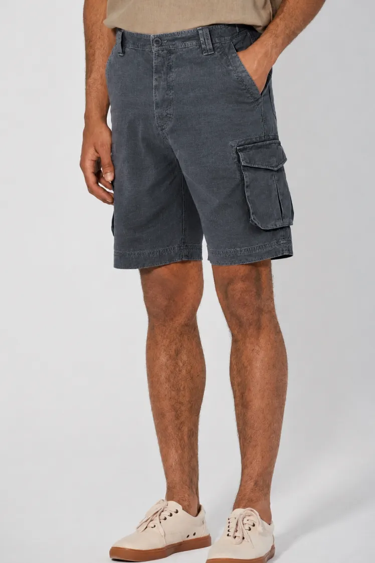 HempAge Hempage Herren vegan Cargo Shorts Graphite, Grau, – Produktbild 2 von 2