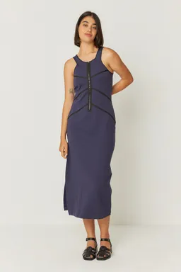 SKFK SKFK Damen vegan Kleid Dei Marineblau – Produktbild 1 von 1