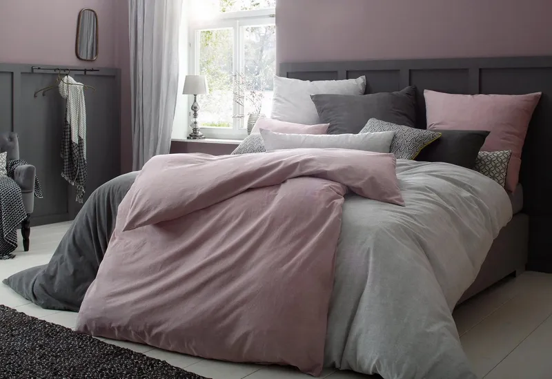 OTTO home Kissenbezüge Melli, 2er-Set, feine Leinen-Optik, Baumwolle, ohne Füllung, (2 Stück), mit Knöpfen, 100% Baumwolle, hautfreundlich, Rosa, – Produktbild 6 von 6