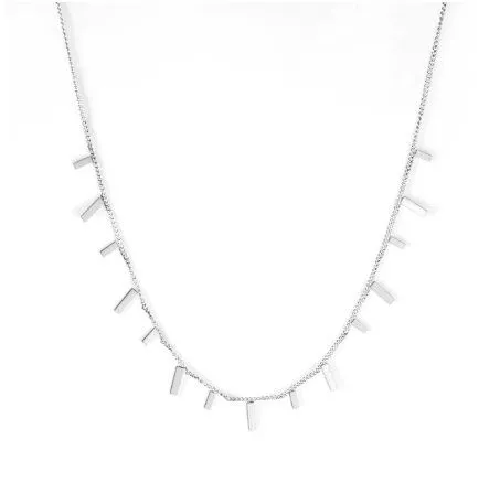 ELEKTROPULLI ELEKTROPULLI Feine Stäbchen Kette, Silber, – Produktbild 2 von 4