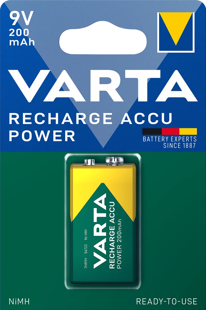 Varta Varta 9V-Block Akku NiMH 200 mAh Ready 2 Use – Produktbild 4 von 5