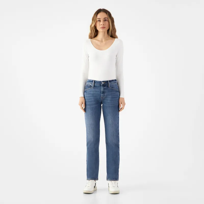 DAWN Damen Jeans SUNSET Regular Slim Soft Tencel DAWN TENCEL Mix, Medium blue, – Produktbild 1 von 2