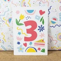 Bow & Hummingbird Bow & Hummingbird Postkarte Three/Drei – Produktbild 1 von 1