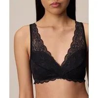 CASAGiN CASAGiN Bralette-BH aus natürlichem Bio-Stoff und weicher Öko-Spitze mit schlichtem Design, Schwarz, – Produktbild 1 von 1