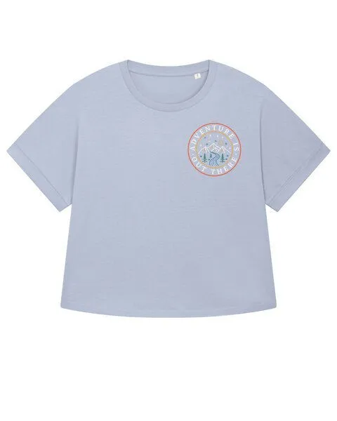 watapparel watapparel Oversize T-Shirt Frauen Adventure is out there, Serene blue, – Produktbild 1 von 2