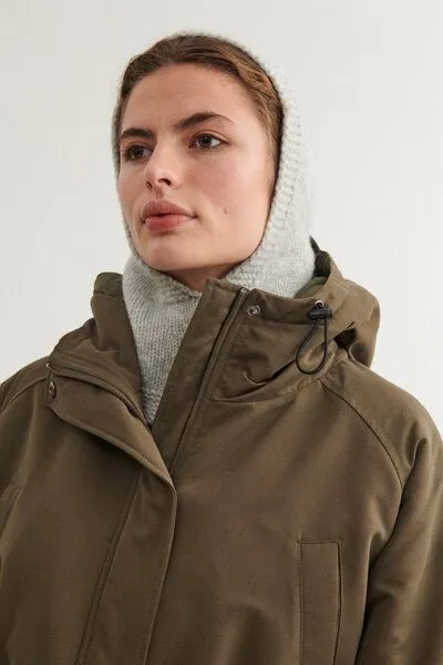 Basic Apparel Basic Apparel Blanche Balaclava aus 100% Wolle, Hellgrau, – Produktbild 2 von 3