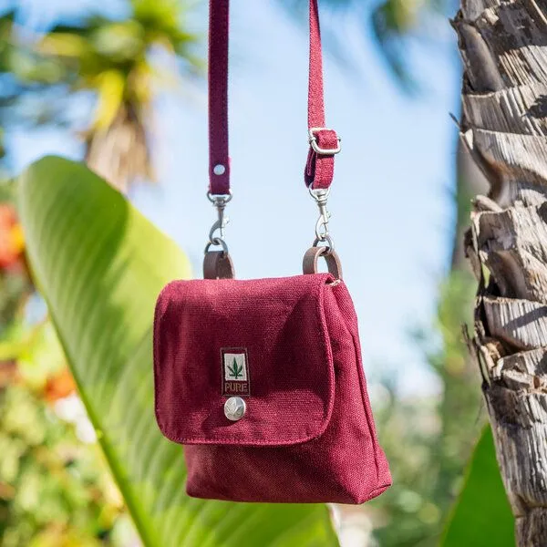 Pure Pure HF-0025 Hanf Schultertasche XS, Bordeaux, – Produktbild 2 von 2