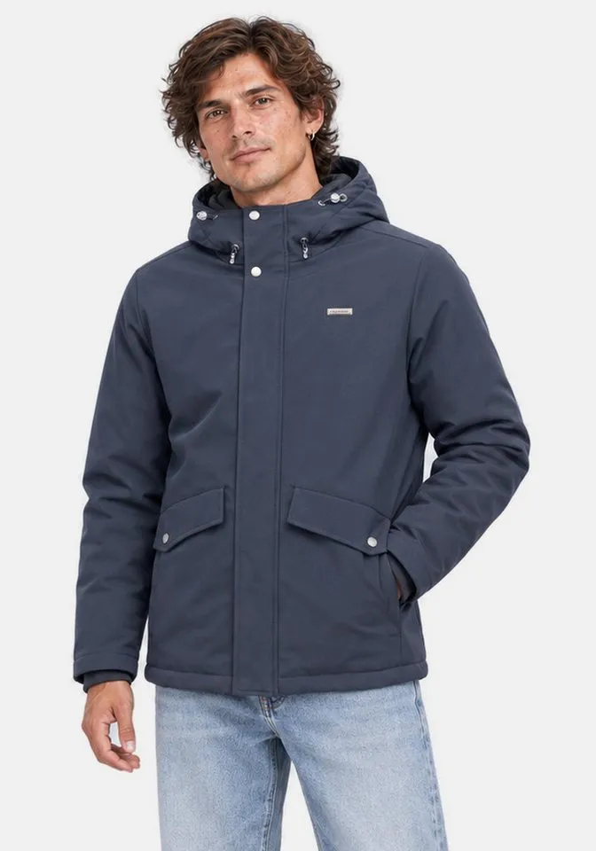 ragwear ragwear Funktionsjacke Shellis YOUMODO Wasserdichte Softshelljacke mit Kapuze, Blau, – Produktbild 1 von 5