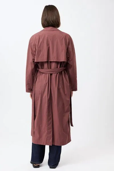 LangerChen LangerChen Leichter Trenchcoat, klassisch geschnitten mit Raglannaht, Rubywood (rot), – Produktbild 3 von 4