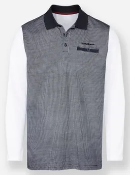 marco donati Langarm-Poloshirt marine-bedruckt – Produktbild 1 von 1