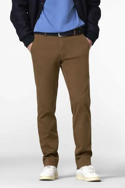 Meyer MEYER Chino im Canvas-Look, Gelb (karamell), – Produktbild 3 von 8