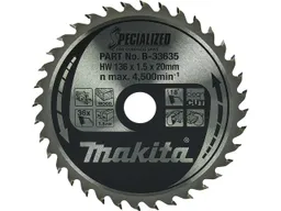 Makita Makita Sägeblatt SPECIALIZED "B-33635" 136x20x36Z – Produktbild 1 von 1