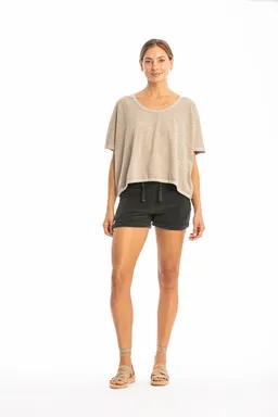 RAVENS VIEW IBIZA RAVENS VIEW IBIZA Damen vegan Top Square Ash Stone – Produktbild 1 von 1