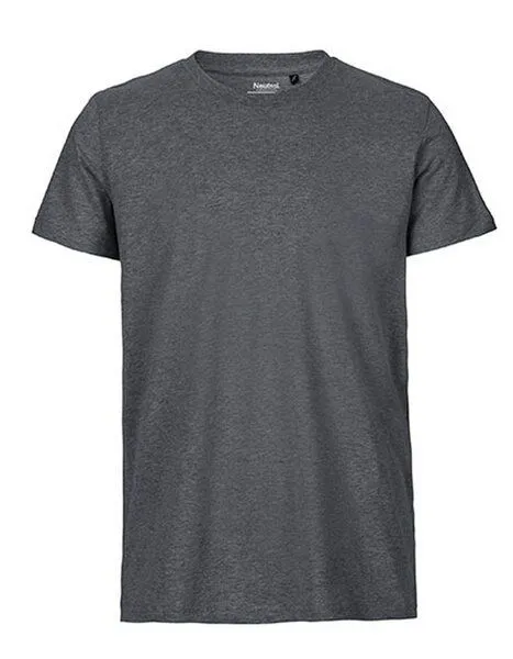 Neutral Neutral® Unisex T-Shirt Fitted Körpernah von Neutral Bio Baumwolle, Dunkelgrau meliert, – Produktbild 1 von 2
