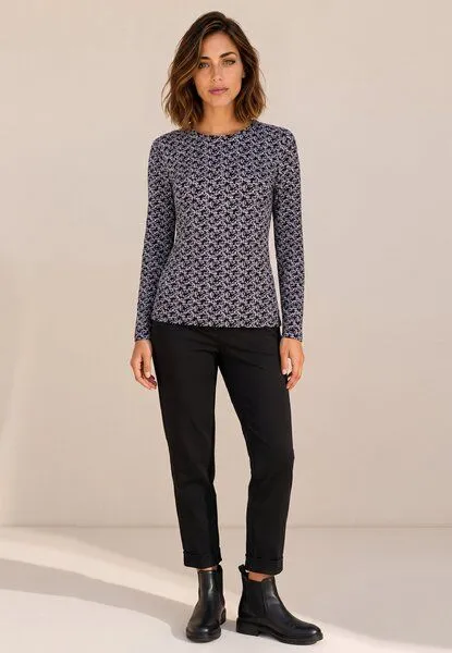 LANA Organic LANA Organic Bio Langarmshirt, Modell Nina, Farrah schwarz, – Produktbild 2 von 4