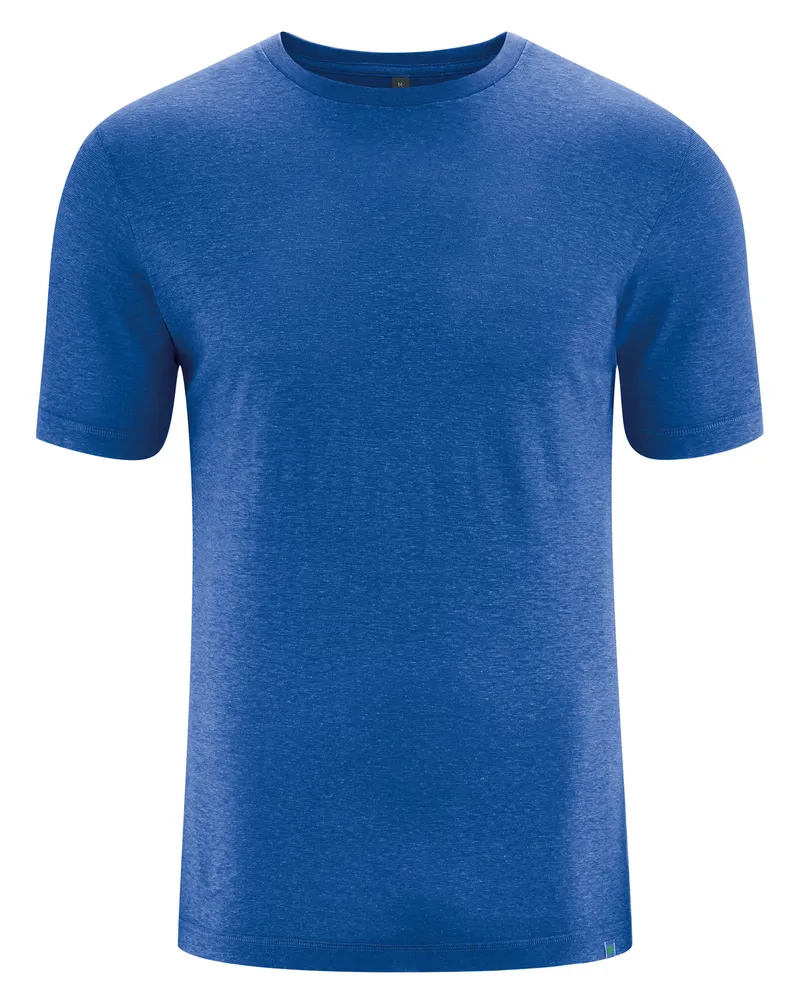 HempAge Hempage Herren vegan T-Shirt Slim Fit Königsblau, Blau, – Produktbild 1 von 2