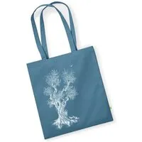 Life Tree Life-Tree Tasche aus Biobaumwolle Fairwear "Olive Tree" für in Grün/Blau/Weiß/Rot, Blau, – Produktbild 1 von 1