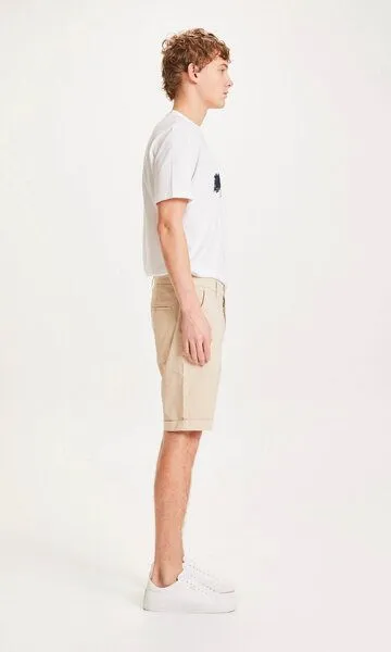 KnowledgeCotton Apparel KnowledgeCotton Apparel Shorts - CHUCK regular chino poplin shorts, Grau (light feather gray), – Produktbild 2 von 3