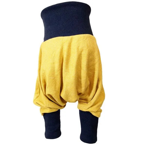 liebewicht liebewicht Yogahose Pumphose Bio Sweat verschiedene Farben nach Wahl, Gelb meliert/blau, – Produktbild 2 von 4