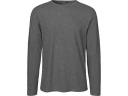 Neutral Neutral Bio-Herren-Langarmshirt mit Rundhalsaussschnitt dark heather, Gr. M – Produktbild 1 von 1