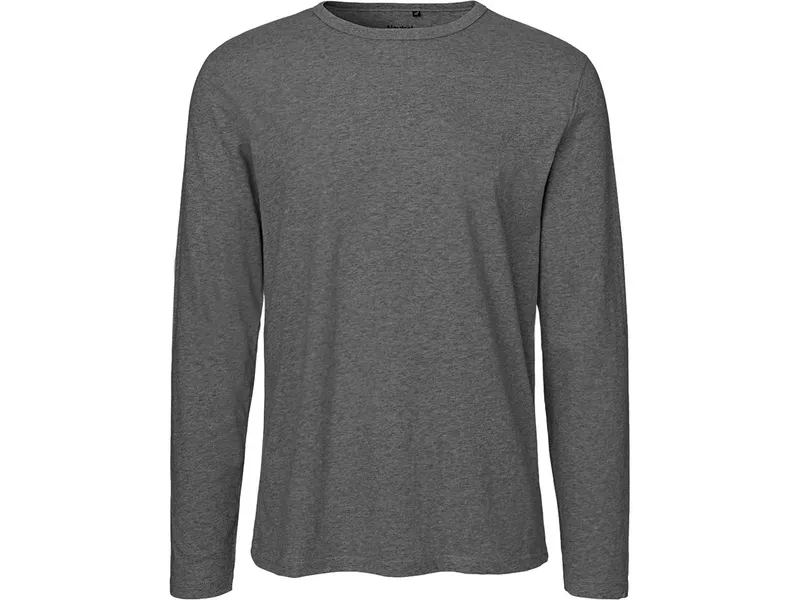Neutral Neutral Bio-Herren-Langarmshirt mit Rundhalsaussschnitt dark heather, Gr. XL – Produktbild 1 von 1