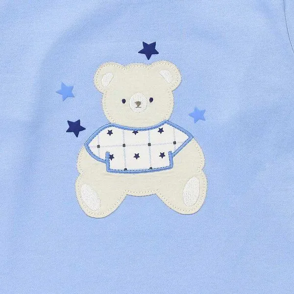 Sense Organics Sense Organics Kinder Schlafanzug mit Bären-Motiv auf Hellblau, Blue, – Produktbild 4 von 4