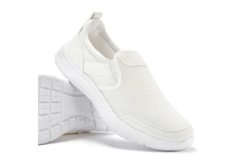 AUTHENTIC LE JOGGER AUTHENTIC LE JOGGER Slipper, Halbschuhe, Freizeitschuhe, Turnschuh, Slip-On-Sneaker Sneaker zum Reinschlüpfen Unisex VEGAN, Weiß, – Produktbild 5 von 5