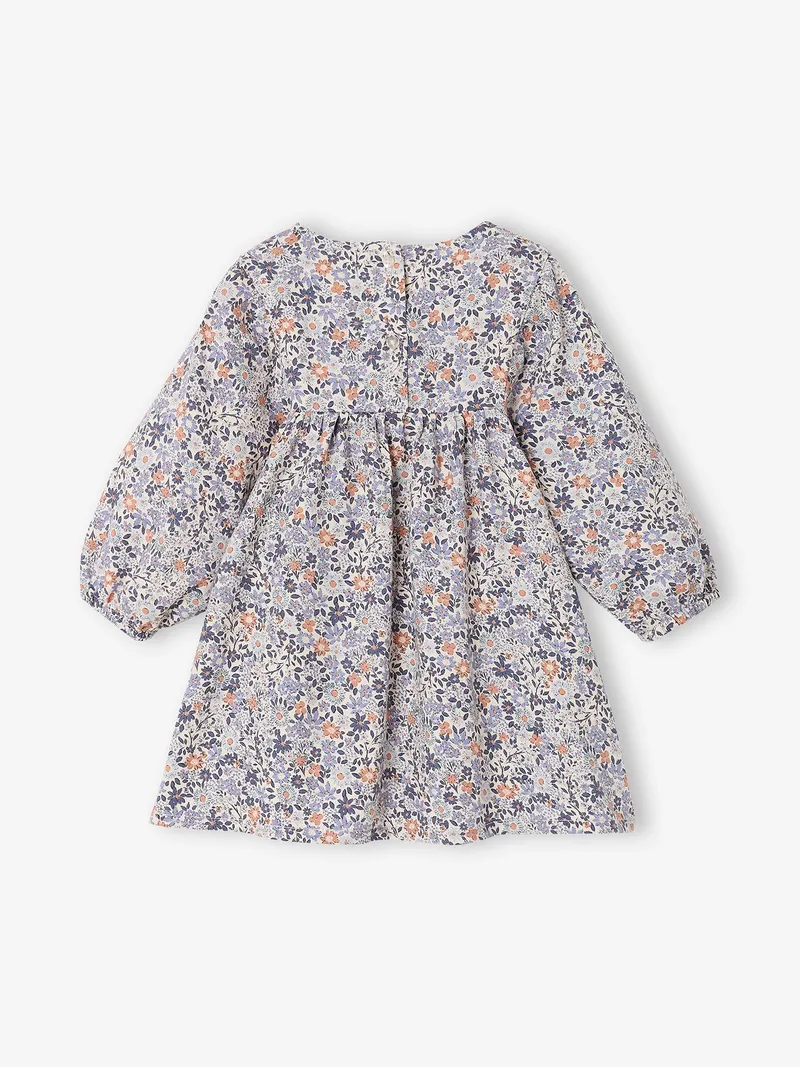 Vertbaudet Vertbaudet Baby Kleid mit Allover-Print, Blau, – Produktbild 2 von 4