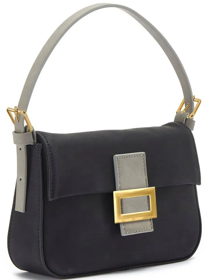 Vivance by Lascana Umhängetasche Schultertasche, Henkeltasche, Handtasche, Minibag, Handtasche Damen zum Umhängen mit abnehmbarem Schulterriemen VEGAN, Schwarz, – Produktbild 2 von 5