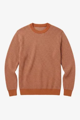 KnowledgeCotton Apparel KnowledgeCotton Apparel Herren vegan Pullover Jacquard Rundhalsausschnitt Löwenmotiv, Braun – Produktbild 1 von 1