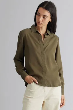 KOMODO KOMODO Damen vegan Kenji Bluse Khaki – Produktbild 1 von 1