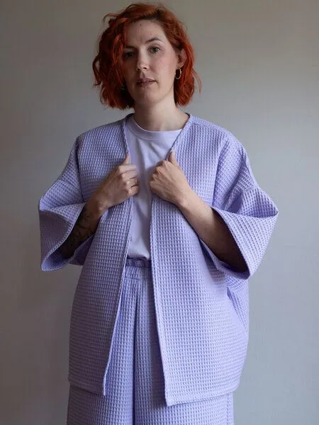 Ecostories Ecostories Oversize Kimono Waffel, Flieder, – Produktbild 2 von 2