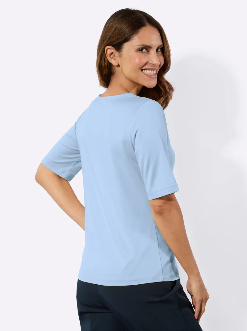 Witt Spitzenshirt eisblau, Eisblau, – Produktbild 2 von 2