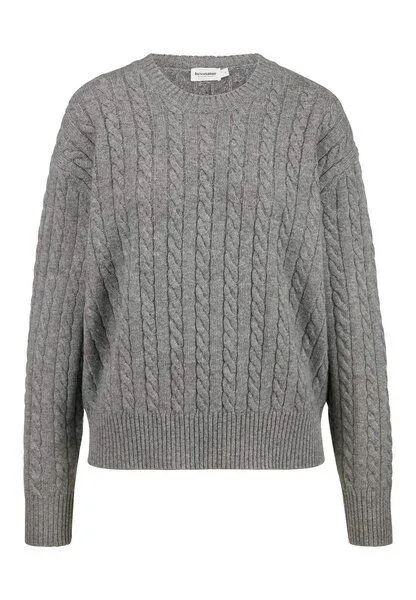 hessnatur hessnatur Pullover Oversize aus Bio-Schurwolle mit Cashmere, Grau, – Produktbild 3 von 4