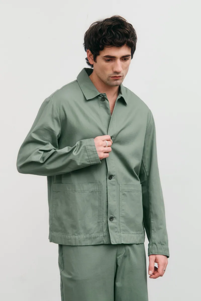 Rotholz Rotholz Herren vegan Jacke Workwear Leaf Green, Hellgrün, – Produktbild 2 von 2