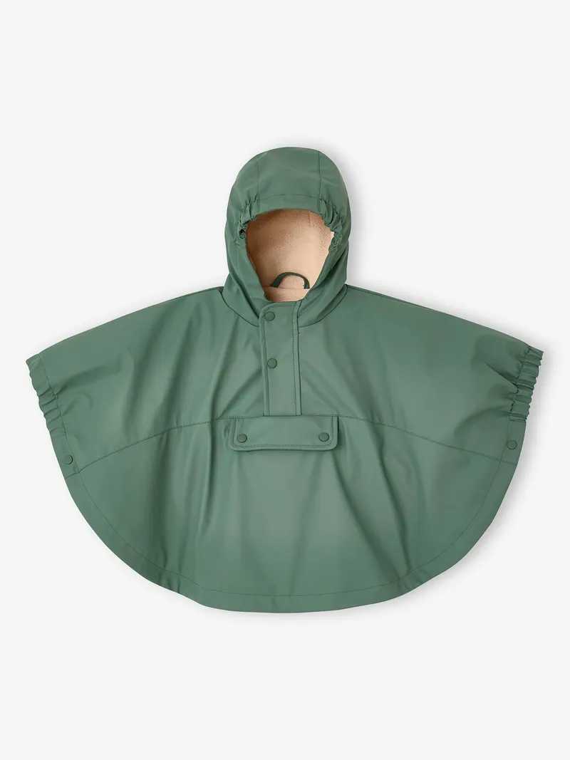 Vertbaudet Vertbaudet Baby Regenponcho mit Fleecefutter, Grün, – Produktbild 3 von 3