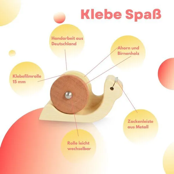 4betterdays 4betterdays Klebefilmabroller aus Ahorn und Birne - 'Tape It' – Produktbild 5 von 5