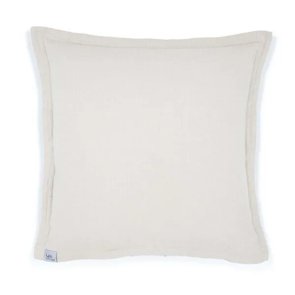 Hutch&Putch Hutch&Putch Musselin Sofakissenbezug - Kissenbezug - Zierkissen - aus 100% Bio-Baumwolle - Handmade in Germany, Off-white, – Produktbild 1 von 3