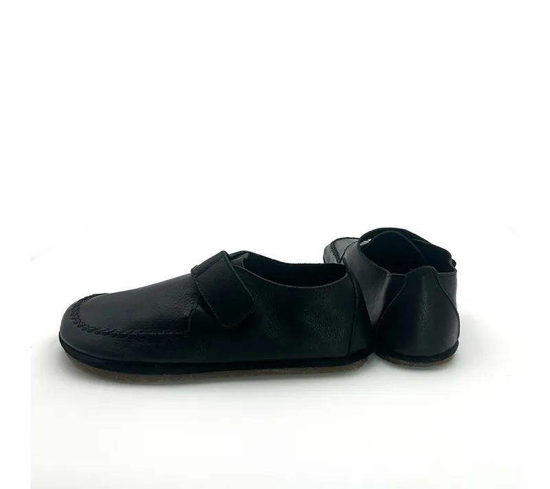 Pololo Pololo Barfuß Slipper Pablo, Barfußschuh aus natürlich gegerbtem Leder, Schwarz, – Produktbild 3 von 5