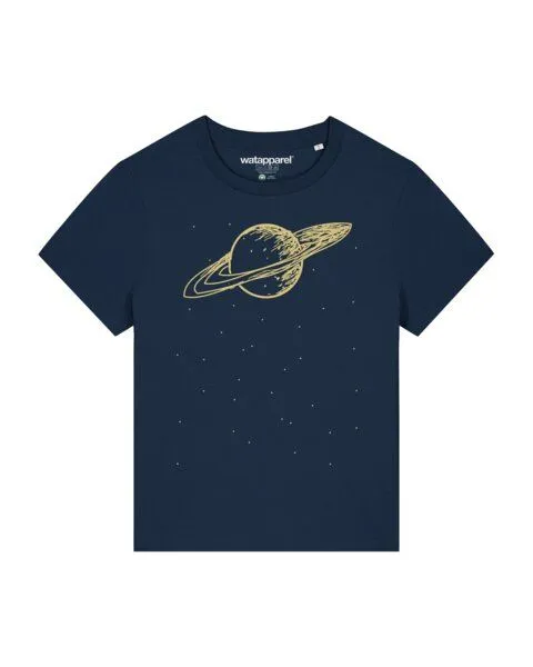 watapparel watapparel T-Shirt Frauen Saturn, French navy, – Produktbild 1 von 3