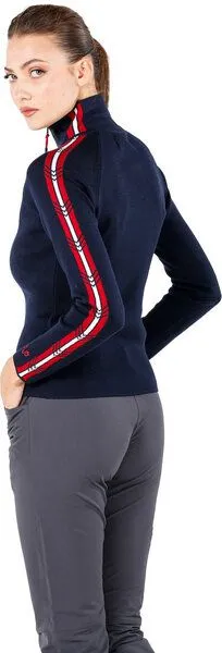 Woolona Woolona Merino Pullover Damen - ASYA - 100% Merinowolle 1/4 (Zip), Navy, – Produktbild 3 von 3