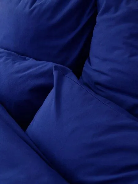 erlich textil erlich textil Cotton Select Flanell Kopfkissenbezug aus Baumwolle, made in Europe, Knallblau, – Produktbild 3 von 4