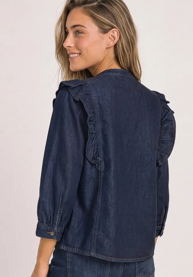 STREET ONE Langarmbluse, Blau, – Produktbild 4 von 5