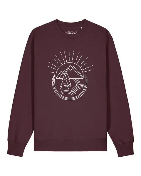 watapparel watapparel Sweatshirt Unisex Natur ist schön, Red brown, – Produktbild 1 von 2