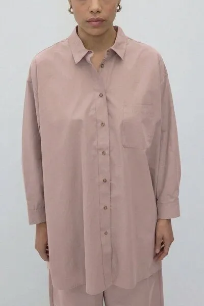 Rita Row Rita Row Oversize-Bluse MORRIS aus Bio-Baumwollpopeline, Pink, – Produktbild 1 von 2