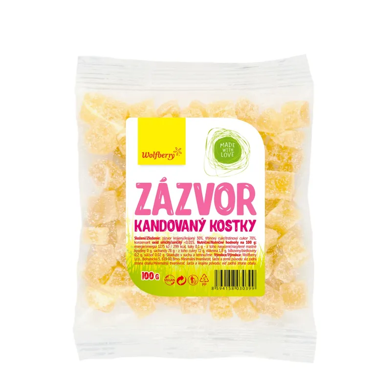 Wolfberry Wolfberry Candied ginger cubes 100 g – Produktbild 1 von 1
